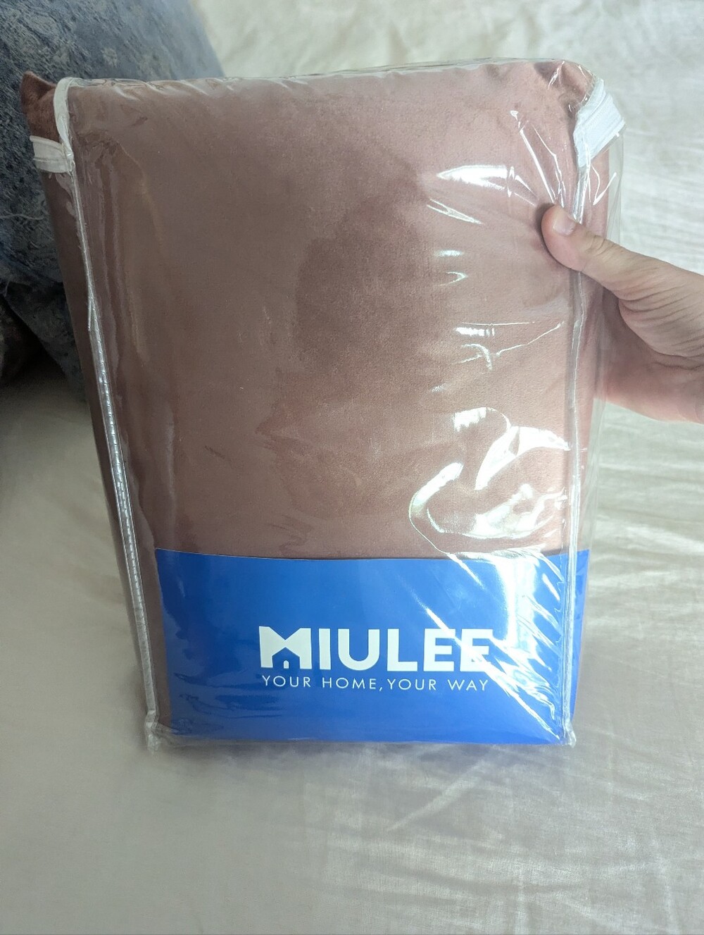 MIULEE 100% Blackout Velvet Curtains Dusty Rose Pink 108" 2 Panels - Picture 8 of 8